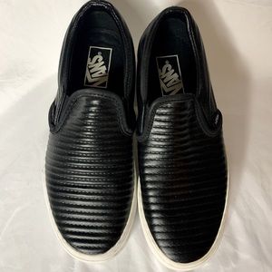 Vans Size 7 Women's Black Leather